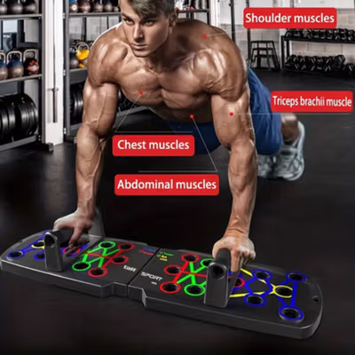 TaffSPORT Papan Alat Bantu Push-Up Training Board Portable - A603 - Black — gambar 4