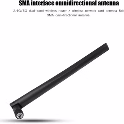 CDSENET Antena Router WiFi Dual Band 2.4GHz 5GHz 6dBi RP-SMA Male - Black — gambar 4