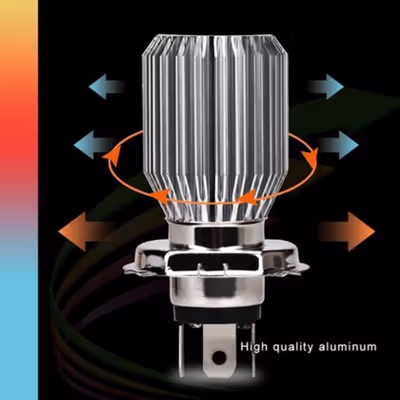 Urbanroad Lampu Depan Motor Headlamp LED HS1 H4 6W Cool White 1 PCS - Silver — gambar 4