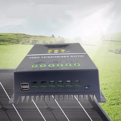 SolaBright Solar Charge Controller PWM DualUSB Auto 12/24/36/48V 100A - SY48100A - Black — gambar 4