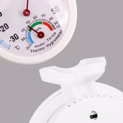 Anymetre Analog Hygrometer Temperature Humidity Monitor - TH-108 - White — gambar 4