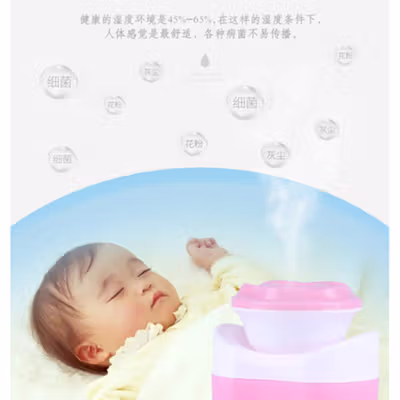 Taffware Air Humidifier Mini Car Home Ultrasonic Flower Style 250ml - MX-001 - Blue — gambar 4