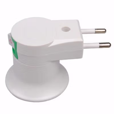 TaffLED Fitting Lampu Bohlam Portable EU Plug 250V 6A E27 with Switch - HF-100 - White — gambar 4