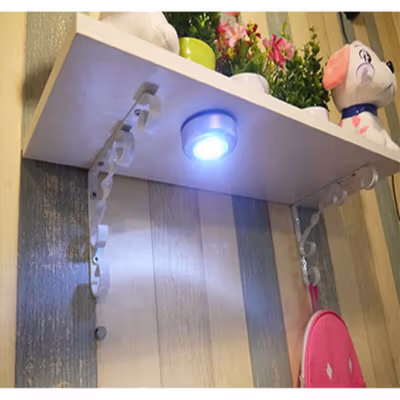 Lampu Mini LED Multifungsi Stick and Click Lamp Cool White 6.5cm - LL003 - Silver — gambar 4