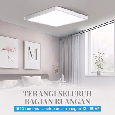 MARPOU Lampu Plafon LED Ceiling Light Natural White 18W 30x30x5cm - MA18 - White — gambar 4