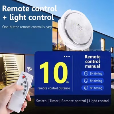 Smuxi Lampu Plafon LED Tenaga Surya 50W 19cm Dimmable Cool White - SM60 - White — gambar 4