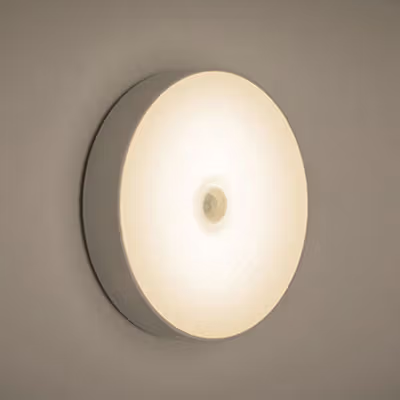 Sulala Lampu Tempel LED Motion Sensor Minimalis USB Night Lamp Warm White - SU34 - White — gambar 4