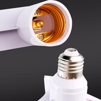TaffLED Fitting Lampu Bohlam Studio LED Minimalis Cabang 3 E27 220V - HU-350 - White — gambar 4