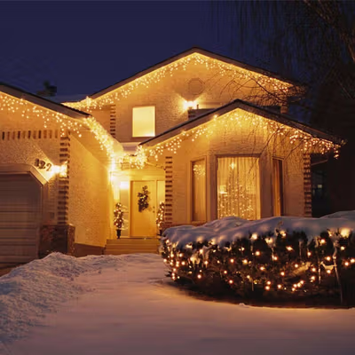 TaffLED Lampu Hias String Light Tumblr Outdoor Icicle Fairy 220V 5M 96 LED - EK-04 - Warm White — gambar 4