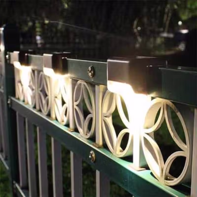 TaffLED Lampu Taman Outdoor Deck Light Solar Panel Warm White 3000K - L20 - Black — gambar 4