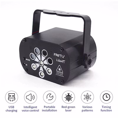 Youe Shone Proyektor Laser LED Lampu Disco DJ 120 Patterns - M-RGB-62 - Black — gambar 4