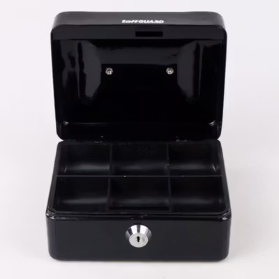 TaffGUARD Kotak Brankas Uang Safebox Key Lock 15.2x12.2x7.6cm - JJZS68 - Black — gambar 4