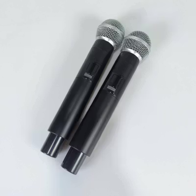 AOIE Microphone Karaoke Dual Channel Handheld Wireless UHF - AO460 - Black — gambar 4