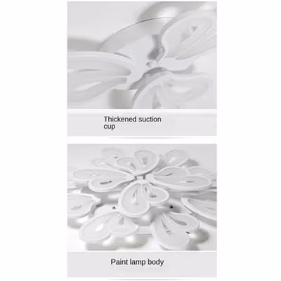 MINGKO Lampu LED Plafon Modern Ceiling Dimmable 72W 3 Color 12 Heart - DF8039 - White — gambar 4