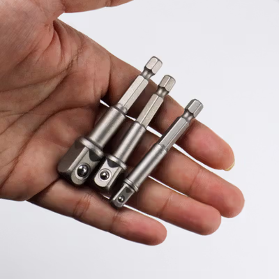 Taffware Mata Obeng 1/4 Hex Rod Sleeve Convertible Joints 8 PCS - Silver — gambar 4