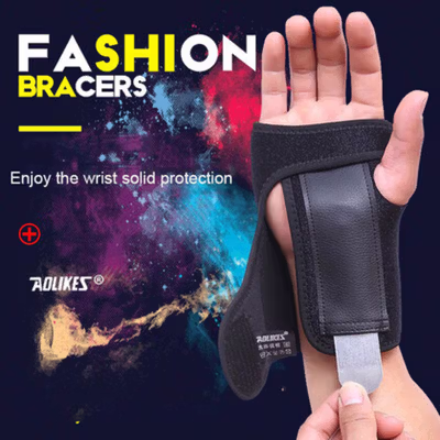AOLIKES Pelindung Pergelangan Tangan Adjustable Wrist Protector 1 PCS Left - A-1676 - Black — gambar 4