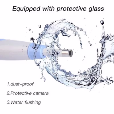 DiGear Kamera Endoskopi Pembersih Telinga Otoskop Endoscope Wireless - Z20 - White/Blue — gambar 4