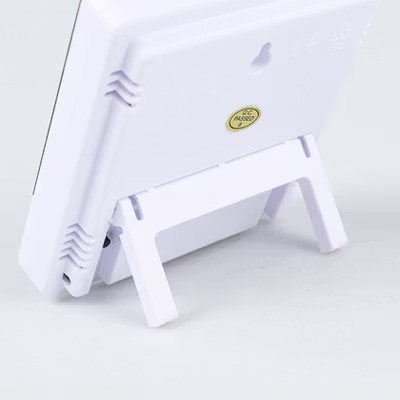 Taffware Termometer Suhu Ruangan Humidity Hygrometer Clock Calendar - HTC-1 - White — gambar 4