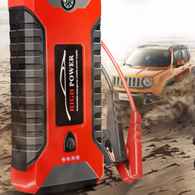 WINHOI Car Jump Starter Power Bank 4 Port USB 12V10000mAh - JX27 - Black/Red — gambar 4