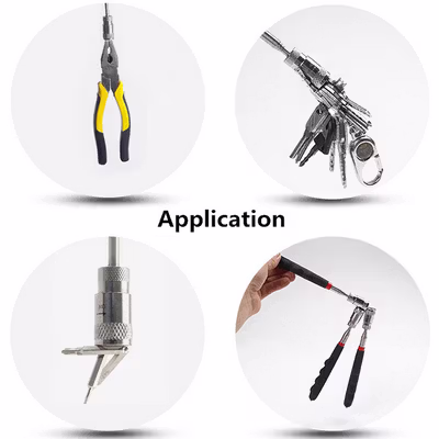 Taffware Tongkat Magnet Pick Up Tools Telescopic dengan Lampu LED - GJ0347 - Black — gambar 4