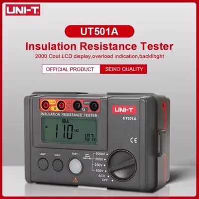 UNI-T Digital Insulation Resistance Voltage Tester 100-1000 V - UT501A - Black — gambar 4