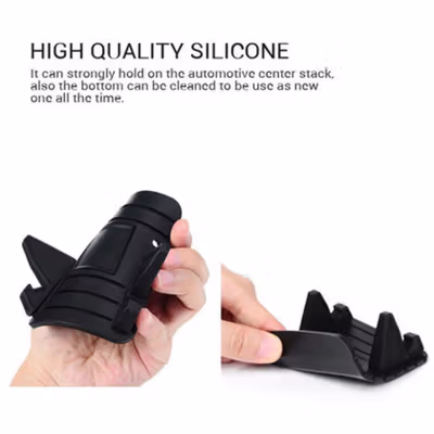 Arealer Portable Smartphone Holder Stand Silicone Anti Slip - PA456 - Black — gambar 4