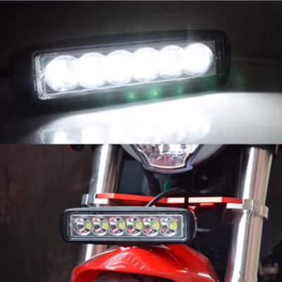 GLOBAL Lampu Sorot Mobil PMMA LED Floodlight Cool White IP67 18W 24V - GB-L-183 - Black — gambar 4