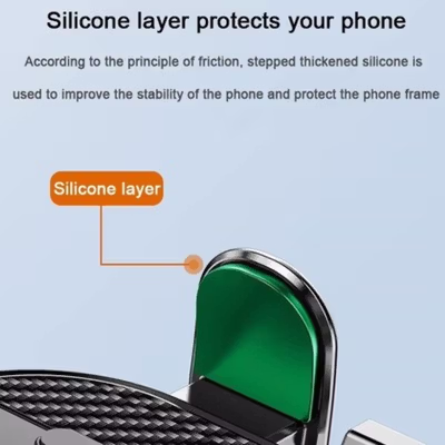 AUW Phone Holder Car Dashboard 360 Adjustable with Suction Bracket - BT-029 - Black — gambar 4