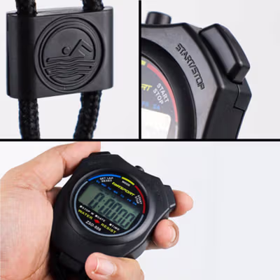 TaffSPORT Stopwatch Digital Profesional LCD dengan Strap - ZSD-808 - Black — gambar 4