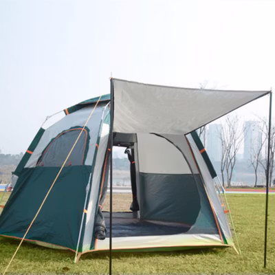 TaffSPORT Tenda Camping Lipat Otomatis 3-4 Orang Double Layer - SH-800 - Green — gambar 4