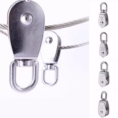 Taffware Katrol Kerekan Mini Serbaguna Swivel Pulley Stainless Steel M25 - Silver — gambar 4