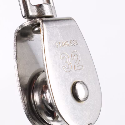 Taffware Katrol Kerekan Mini Serbaguna Swivel Pulley Stainless Steel M32 - Silver — gambar 4