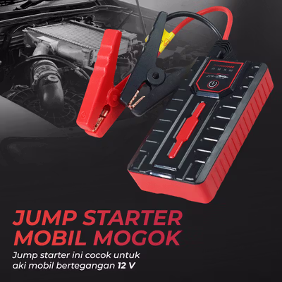 JXIANG POWER Jump Starter Standard Power Bank Senter USB 12V 10000mAh - JX57 - Black/Red — gambar 4