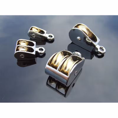 Taffware Katrol Kerekan Mini Swivel Pulley Double Wheel 36mm - RB36 - Silver — gambar 4