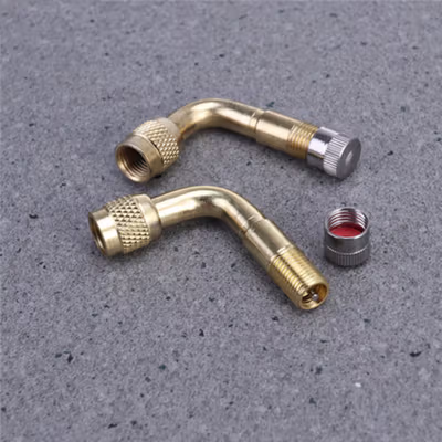 Auly Extension Adaptor Lubang Angin Ban Mobil Tire Stem 90 Degree 2PCS - MX63435 - No Color — gambar 4
