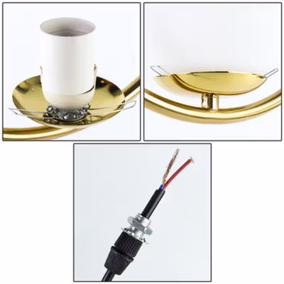 DAR Lampu Gantung Hias Modern Nordic Chandelier 3 in 1 Color 12W 30cm - DA200 - Golden — gambar 4
