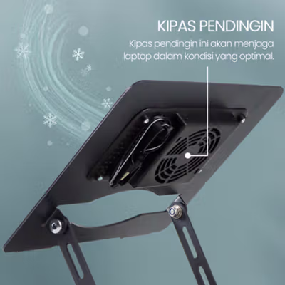 LIEVE Stand Laptop Bracket Tablet Holder Aluminium Kipas Pendingin - YL-902 - Dark Gray — gambar 4