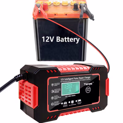 RJTianye Charger Aki Mobil Intelligent Battery Charger 12V 6A - RJ-C120501A - Red — gambar 4