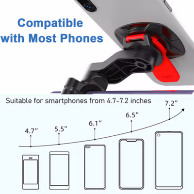 Alloet Holder HP Sepeda Motor Quick Release Motorcycle Phone Holder - JR-OK6 - Black — gambar 4