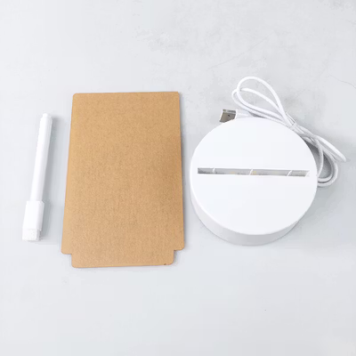 JIAMEN Lampu Hias Akrilik LED Papan Tulis Memo Board Warm White - LJ0039 - Transparent — gambar 4