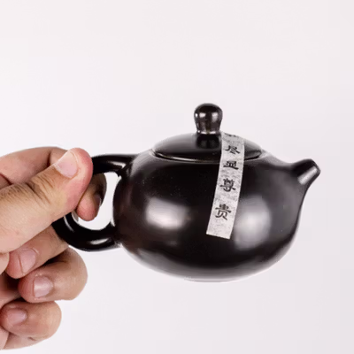 Homadise Teko Teh Keramik Chinese Teapot Maker with 4 Glass - JJ088 - Black — gambar 4