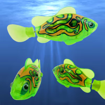 Robo Fish Mainan Ikan Elektrik Fish Tank 1 PCS - 8823-2 - Multi-Color — gambar 4