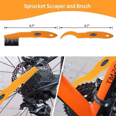 VG Kit Peralatan Cuci Sikat Pembersih Rantai Ban Gear Sepeda - Q012 - Mix Color — gambar 4