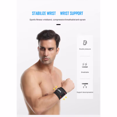AOLIKES Pelindung Pergelangan Tangan Adjustable Wristband 1 PCS - A-7938 - Gray — gambar 4