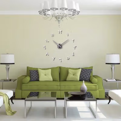 TaffHOME Jam Dinding DIY Giant Wall Clock Creative Design 90-100 cm - S031 - Black — gambar 4