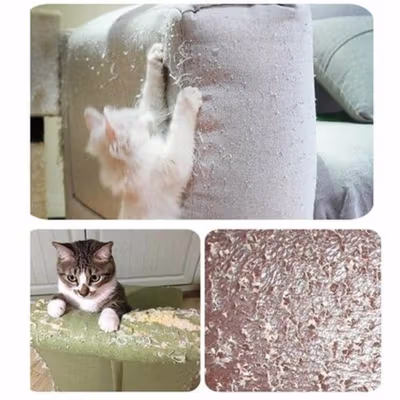 REBE Vinil Pelindung Cakaran Kucing untuk Sofa Kain 15x40cm 2 PCS - RB002 - Transparent — gambar 4