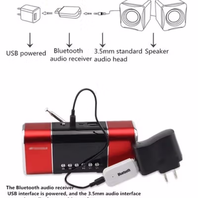 Kebidu Wireless Bluetooth 5.0 USB Receiver Adaptor Car Speaker - ZF169 - Black — gambar 4