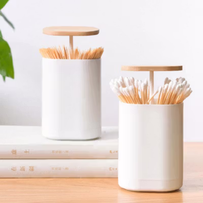 GOUPTOP Tempat Tusuk Gigi Toothpick Cotton Swabs Dental Floss - AGP371 - White — gambar 4