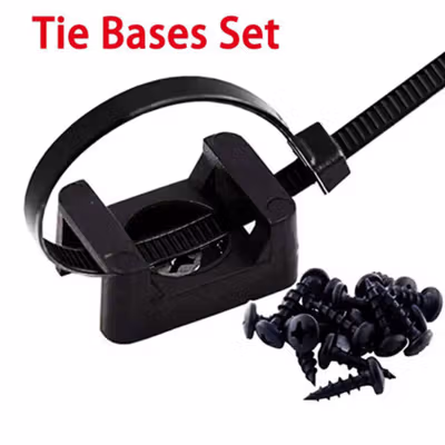 YUEQING Dudukan Kabel Ties Tie Mount Cord Organizer M3 100 PCS - HC-1S - White — gambar 4