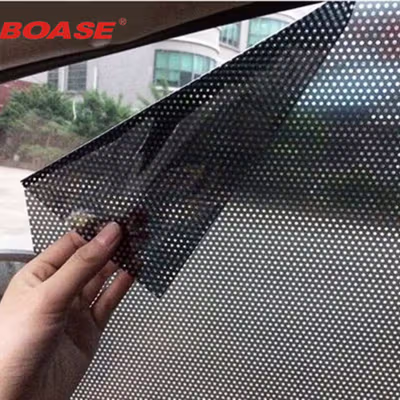 BOASE Stiker Sun Shade Kaca Jendela Mobil UV Protect 42.5x38cm - TTWO - Black — gambar 4
